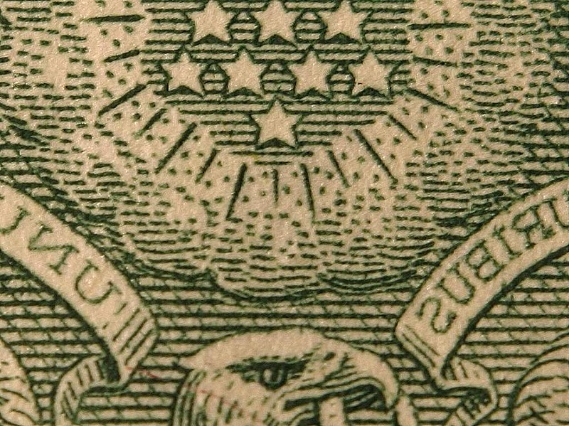 Close up of dollar bill