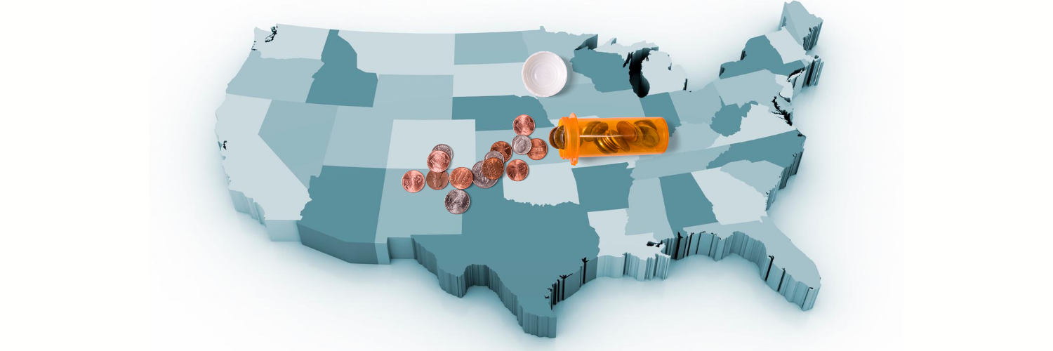 USA penny pill bottle